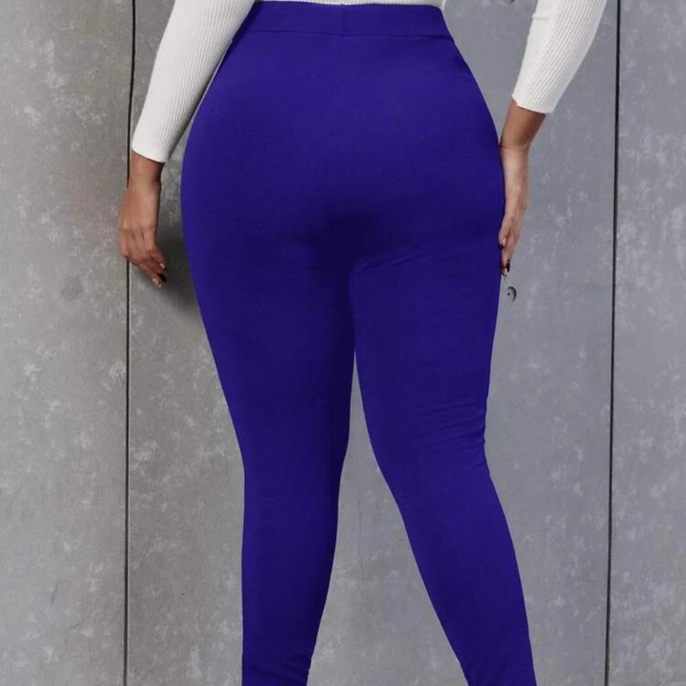 Suit Pants - Plus Size - 2 Pant Bundle - Royal Blue & Navy Blue
